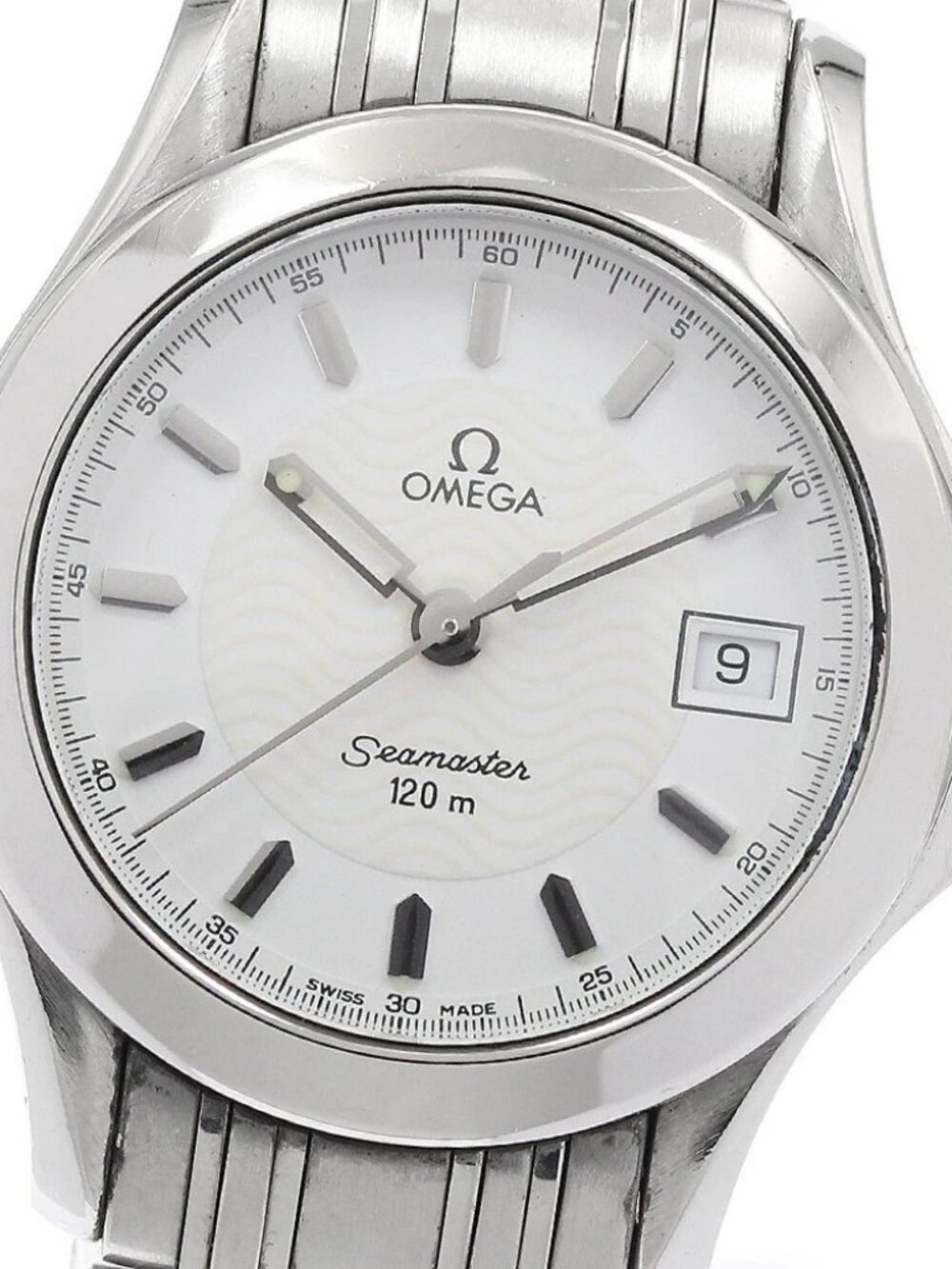 OMEGA Seamaster120 2581.21 Date white Dial Quartz Ladies Watch_935759
